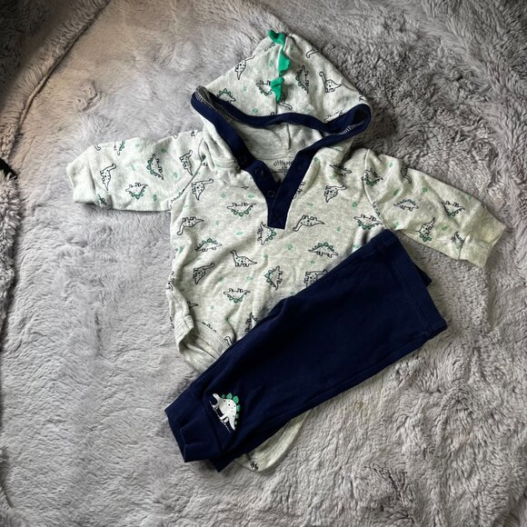 Little Me Dino 2 piece set 6 months - Picture 2 of 7